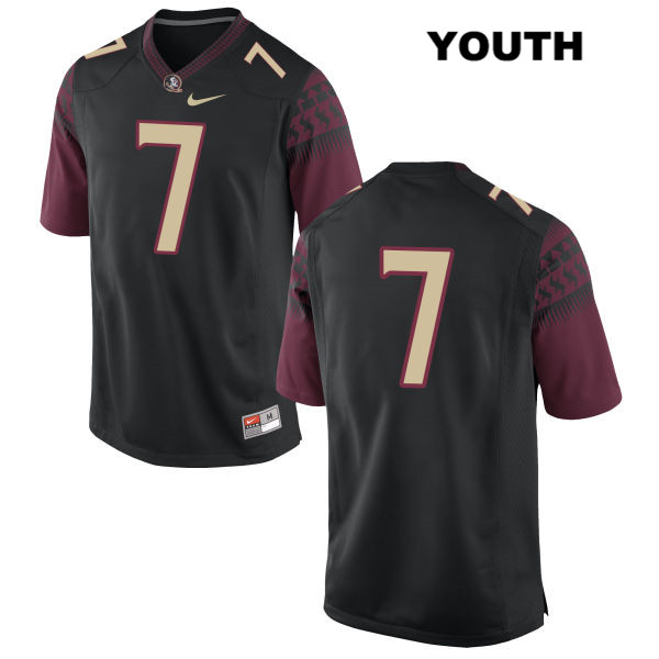 Youth NCAA Nike Florida State Seminoles #7 Ermon Lane College No Name Black Stitched Authentic Football Jersey PZX2869LN